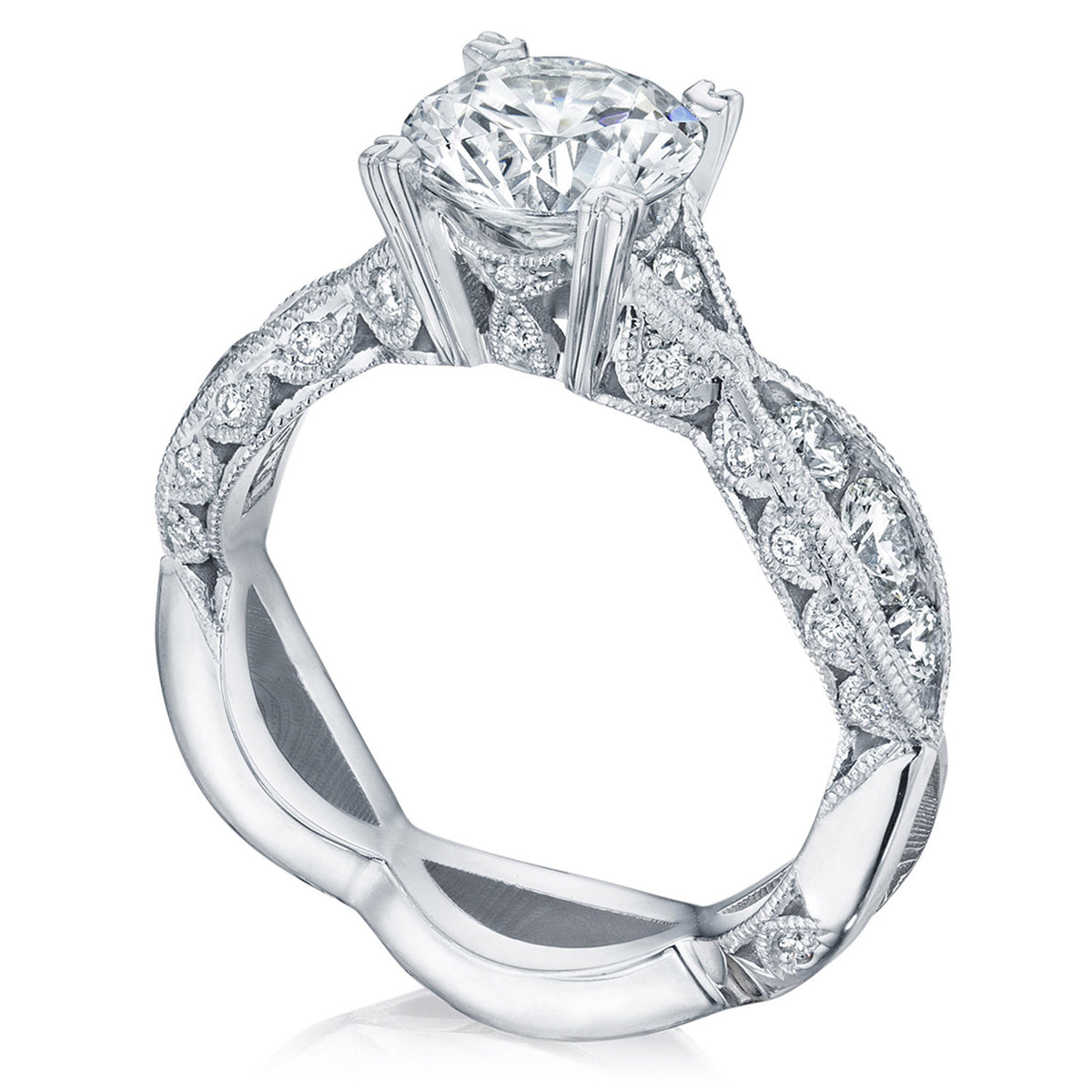 Tacori Platinum Round Solitaire Engagement Ring