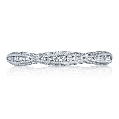 Tacori 18K White Gold Twist with Diamond Accent Wedding Band