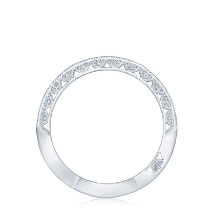 Tacori 18K White Gold Twist with Diamond Accent Wedding Band