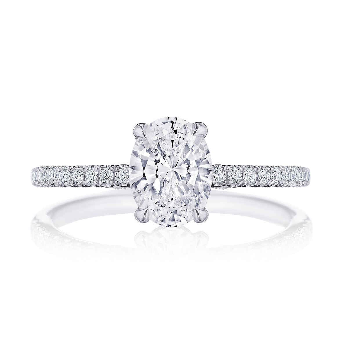 Tacori 18K White Gold Oval Solitaire Engagement Ring