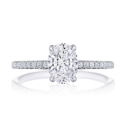 Tacori 18K White Gold Oval Solitaire Engagement Ring