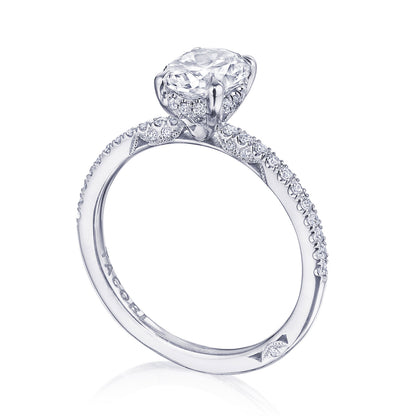 Tacori 18K White Gold Oval Solitaire Engagement Ring