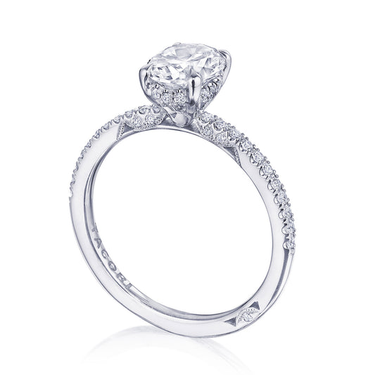 Tacori 18K White Gold Oval Solitaire Engagement Ring