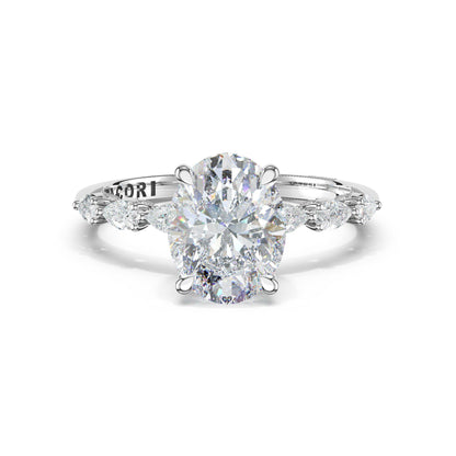 Tacori 18K White Gold Oval Solitaire Engagement Ring