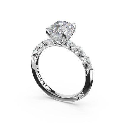 Tacori 18K White Gold Oval Solitaire Engagement Ring