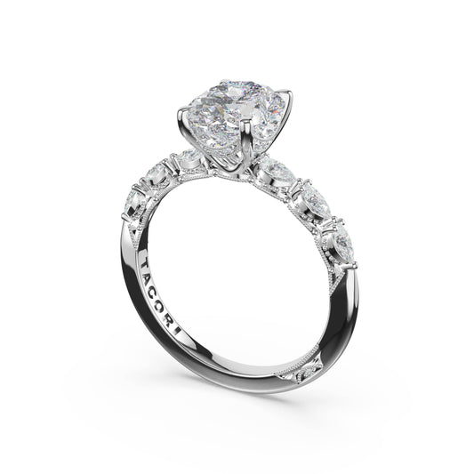 Tacori 18K White Gold Oval Solitaire Engagement Ring