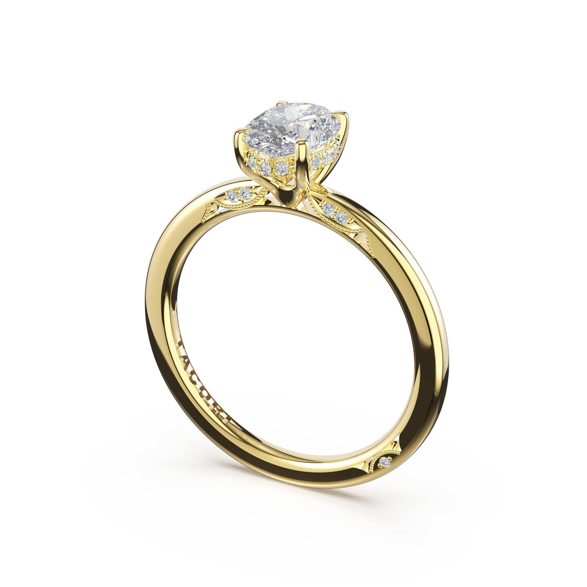 Tacori 18K Yellow Gold & Platinum Oval Solitaire Engagement Ring