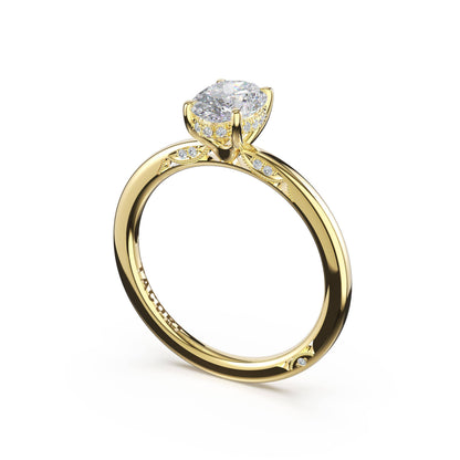 Tacori 18K Yellow Gold & Platinum Oval Solitaire Engagement Ring
