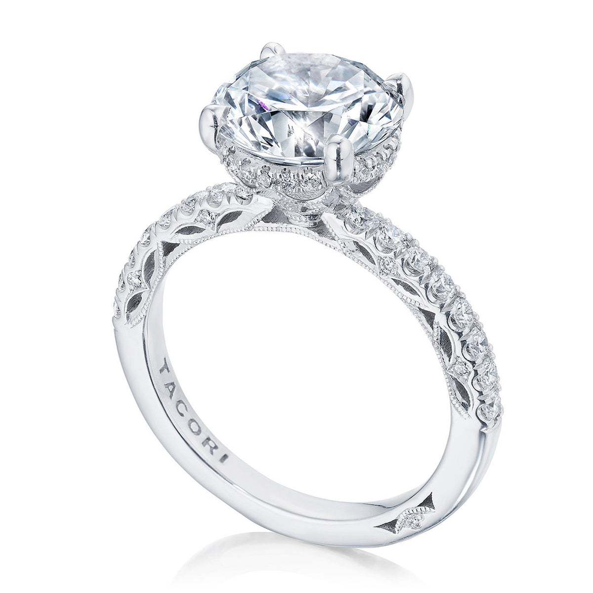 Tacori Platinum Round Solitaire Engagement Ring