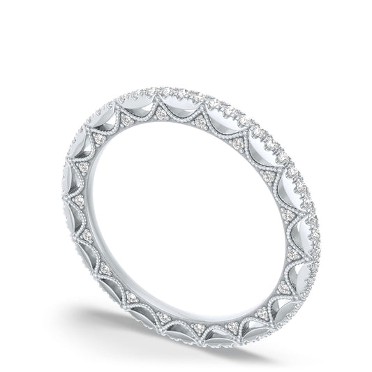 Tacori Platinum French Pavé Diamond Wedding Band