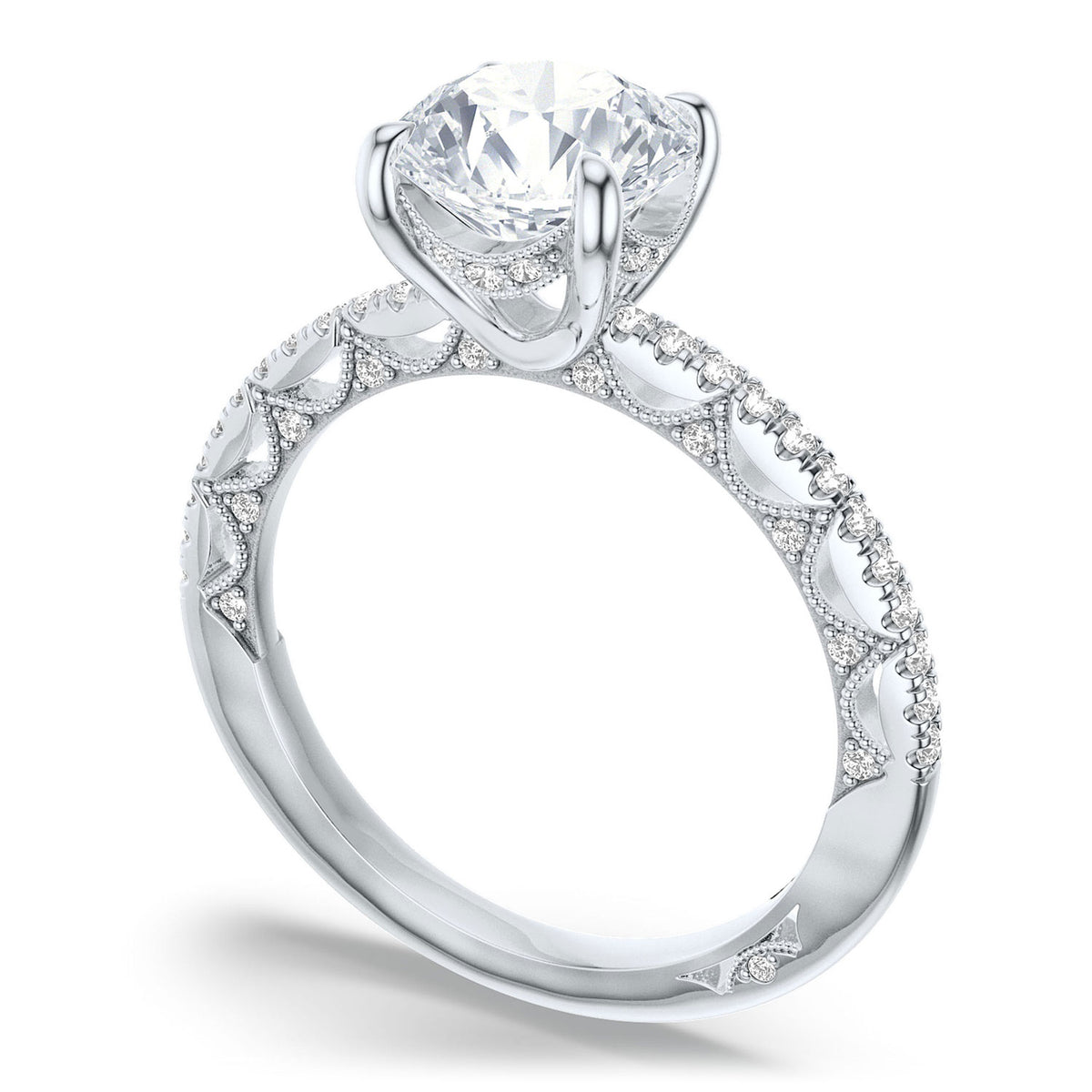 Tacori Platinum Round Solitaire Engagement Ring