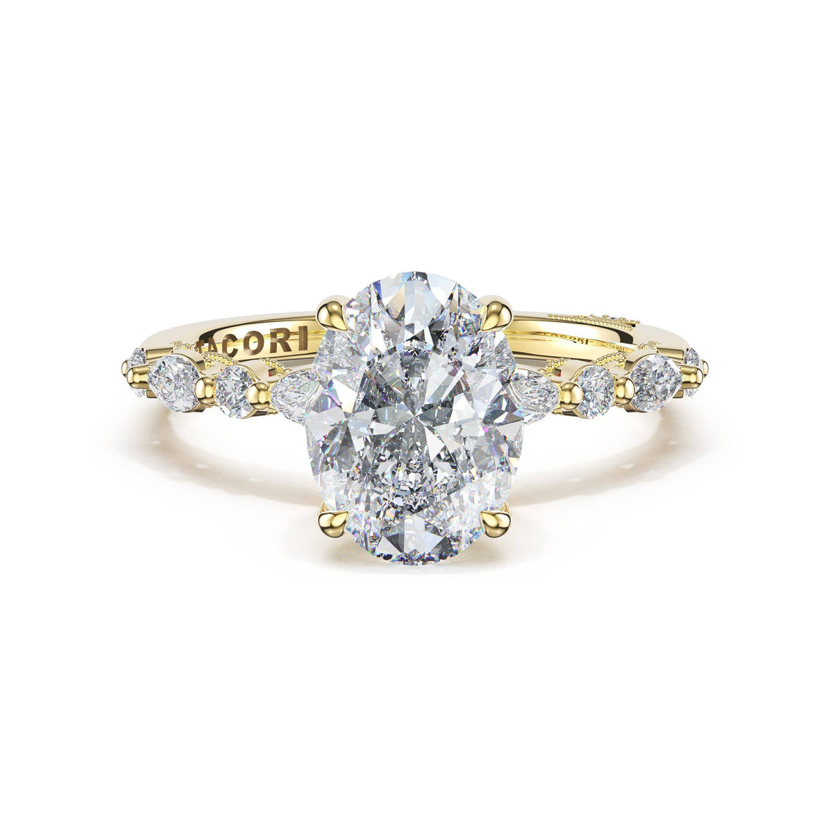 Tacori 18K Yellow Gold Oval Solitaire Engagement Ring