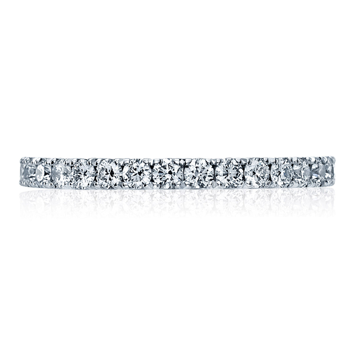 Tacori 18K White Gold French Pavé Diamond Wedding Band