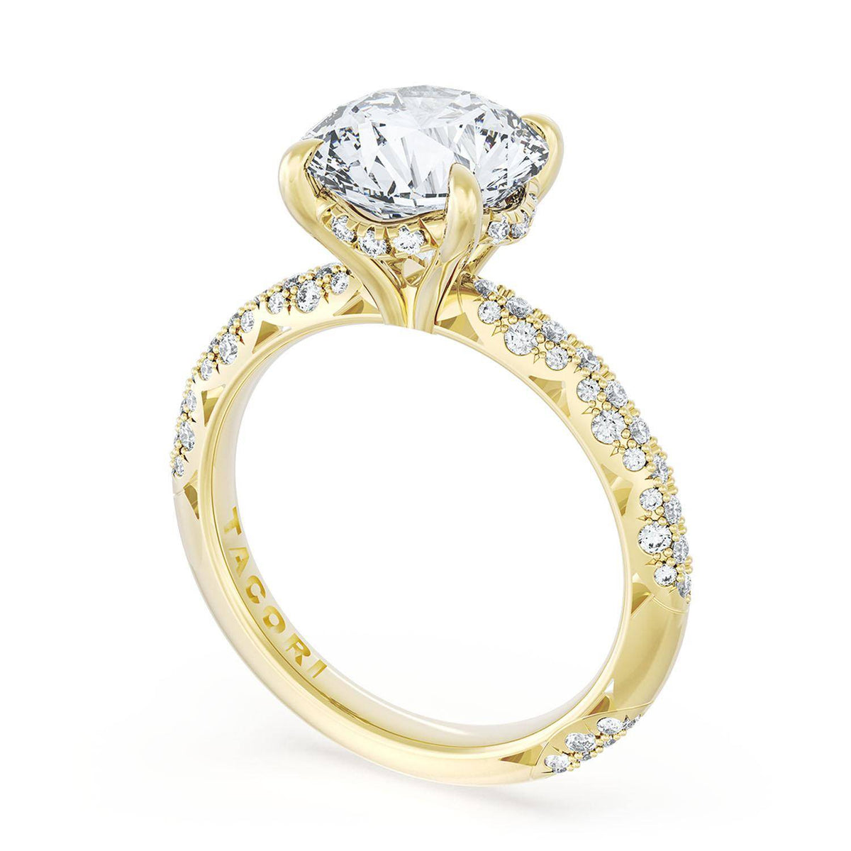 Tacori 18K Yellow Gold Round Bloom Engagement Ring