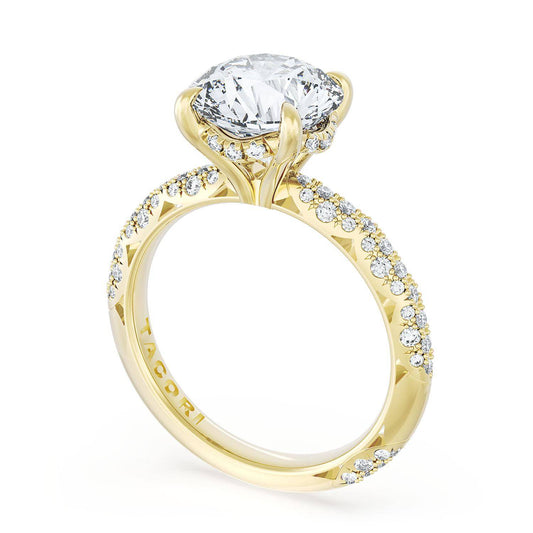 Tacori 18K Yellow Gold Round Bloom Engagement Ring