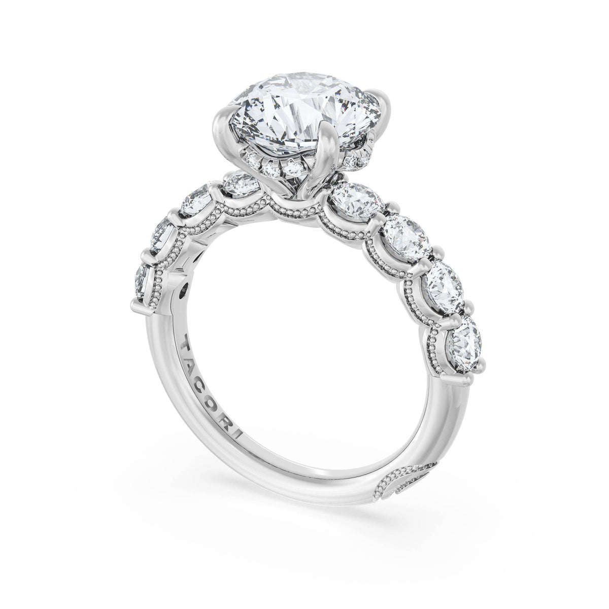 Tacori Platinum & 18K Gold Round Solitaire Engagement Ring