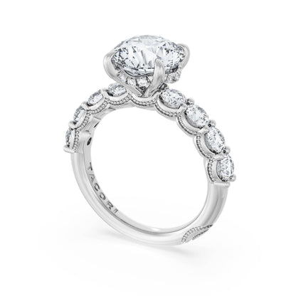 Tacori Platinum & 18K Gold Round Solitaire Engagement Ring