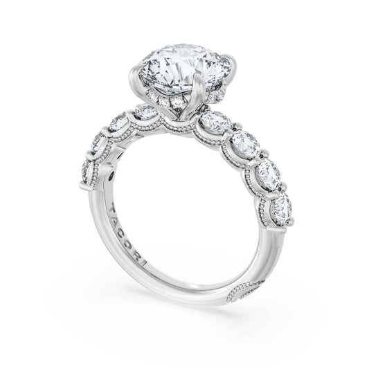 Tacori Platinum & 18K Gold Round Solitaire Engagement Ring