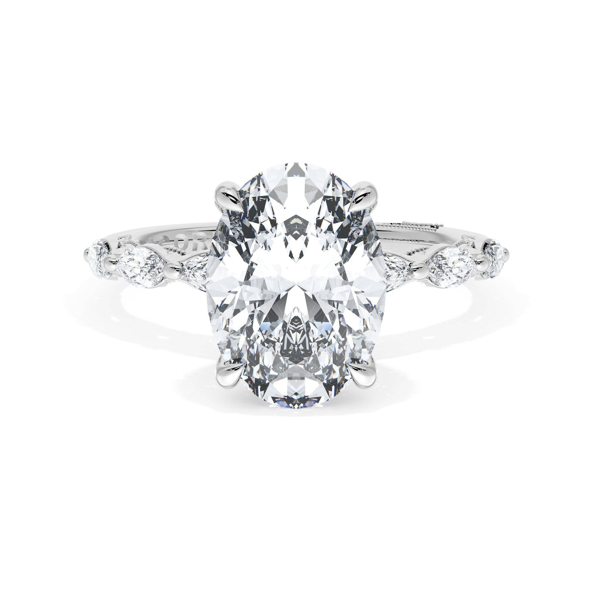 Tacori Platinum Oval Solitaire Engagement Ring