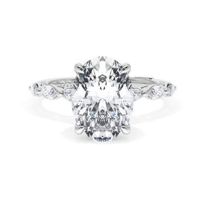 Tacori Platinum Oval Solitaire Engagement Ring