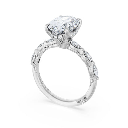 Tacori Platinum Oval Solitaire Engagement Ring