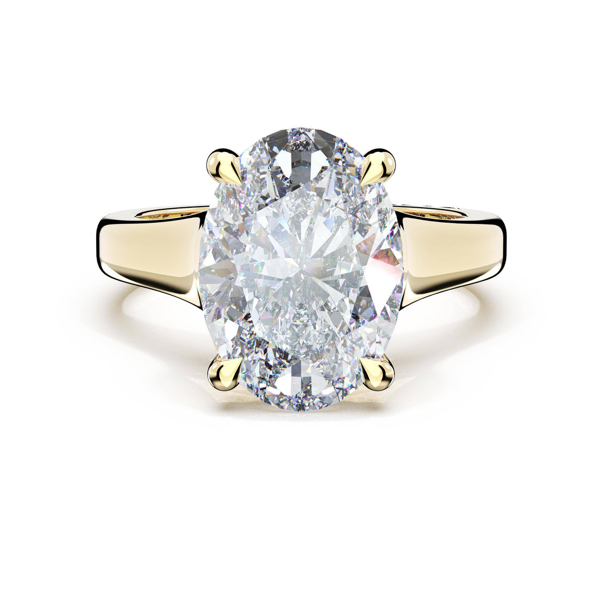 Tacori Oval Wide Band Solitaire Engagement Ring in 18kt Yellow Gold