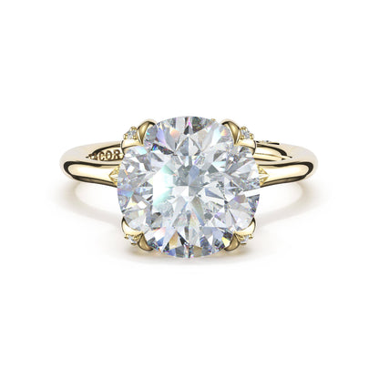 Tacori Round Petal-Crown Pavé Accent Solitaire in 18kt Yellow Gold
