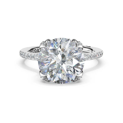 Tacori Round Petal-Crown Pavé Intense Solitaire in Platinum