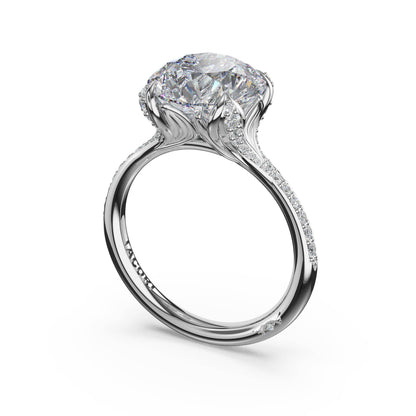Tacori Round Petal-Crown Pavé Intense Solitaire in Platinum