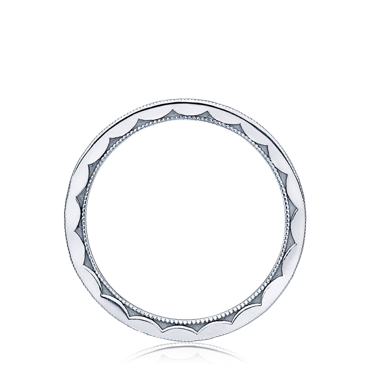 Tacori Platinum High Polish Finish with Milgrain Wedding Band