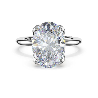 Tacori Oval Sculpted Petal-Prong Solitaire in Platinum