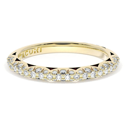 Tacori Pavé Diamond Wedding Band, 2.4mm in 18K Yellow Gold