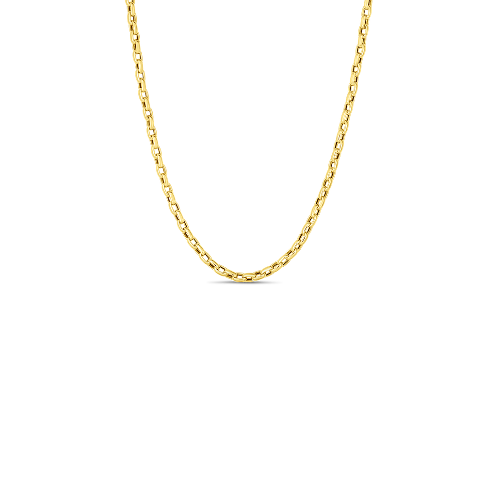 18K Y FINE GAUGE OVAL LINK 22 IN CHN