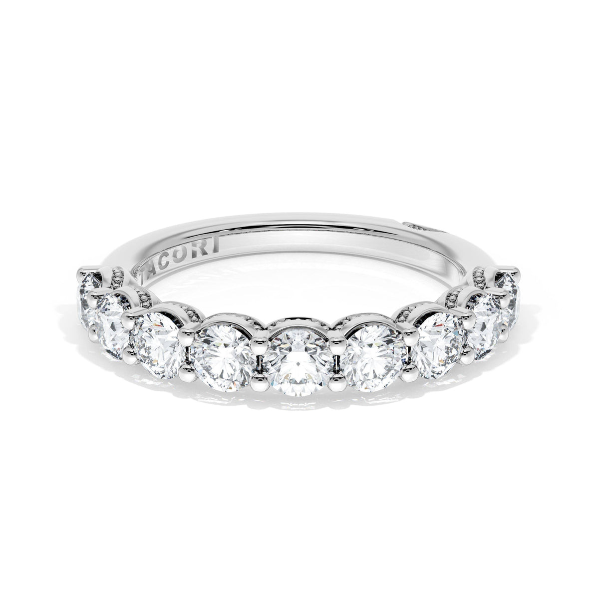 Tacori Round Cut Diamond Eternity Band in Platinum