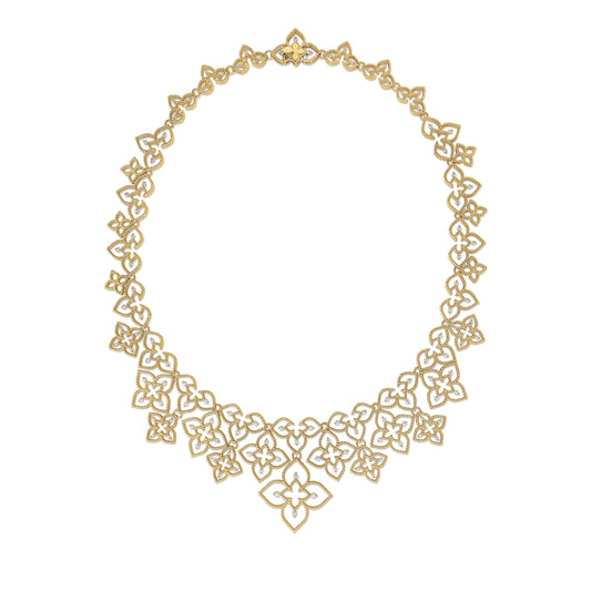 Roberto Coin 18k Princess Flower Diamond Collar Necklace