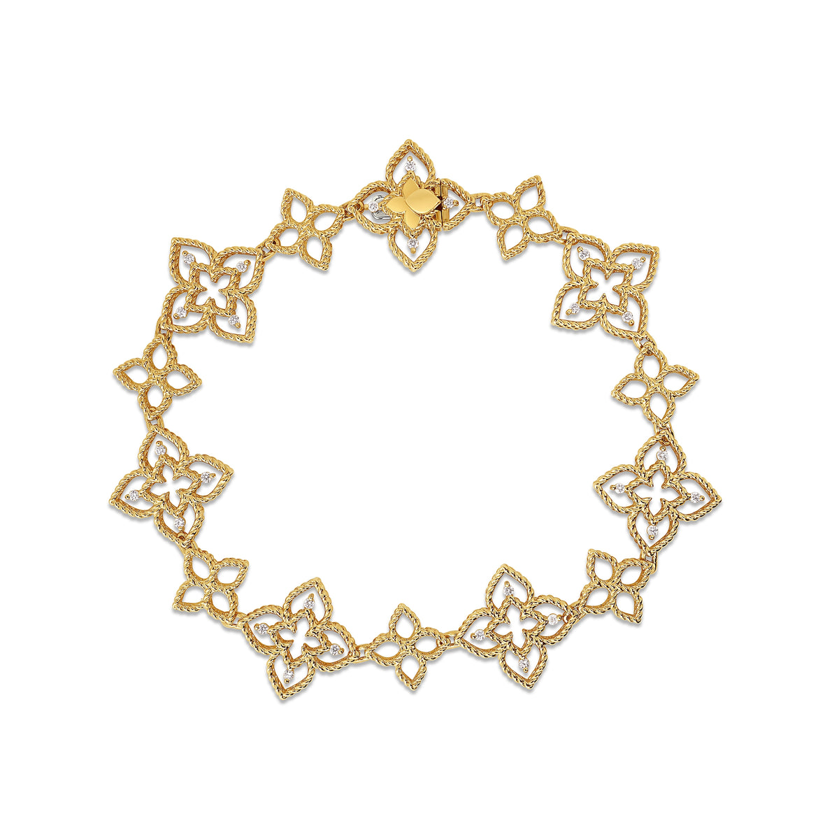 Roberto Coin 18k Diamond Princess Flower Bracelet