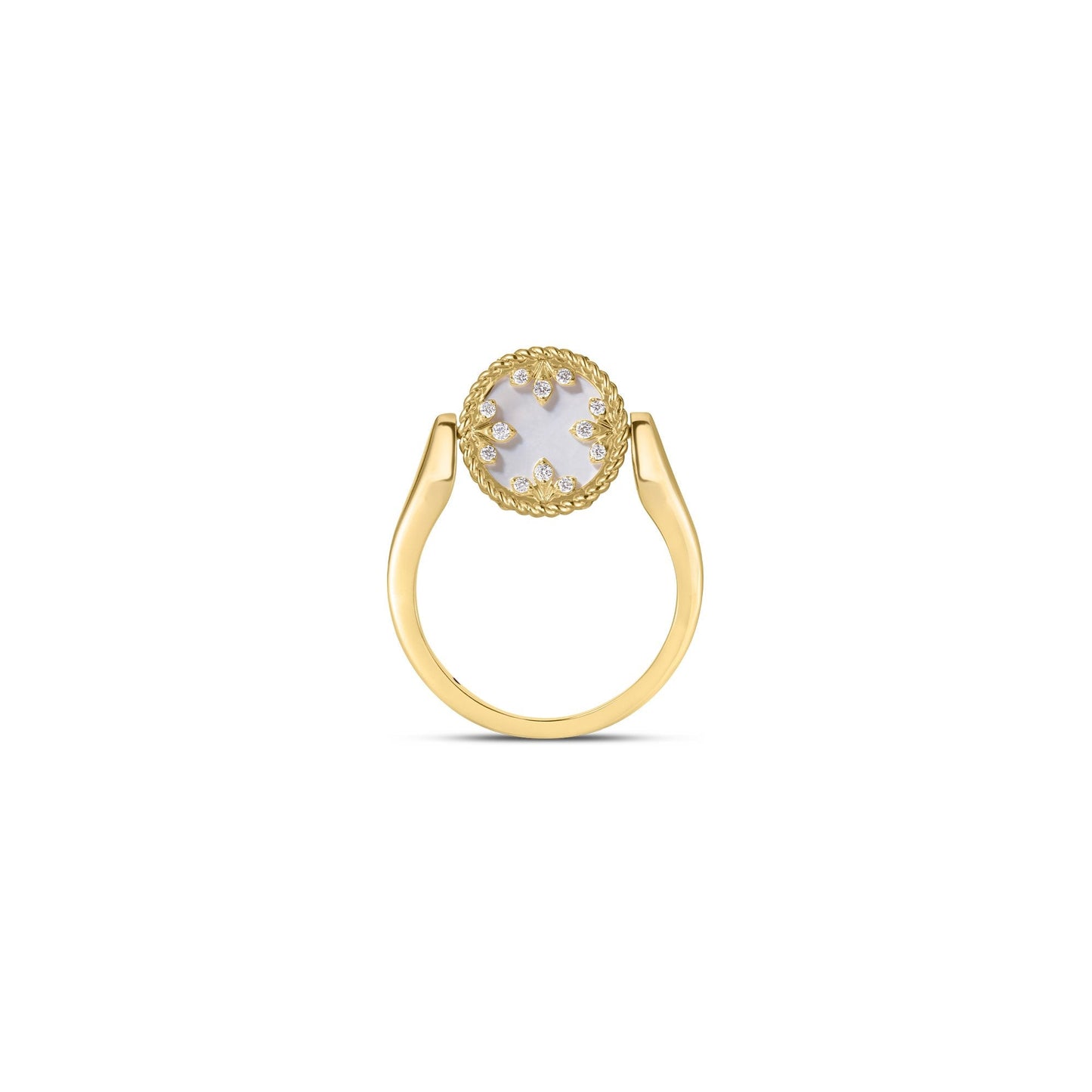 Roberto Coin 18k Mother of Pearl & Diamond Reversible Medallion Ring