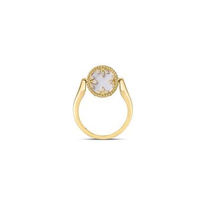Roberto Coin 18k Mother of Pearl & Diamond Reversible Medallion Ring