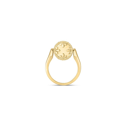 Roberto Coin 18k Mother of Pearl & Diamond Reversible Medallion Ring