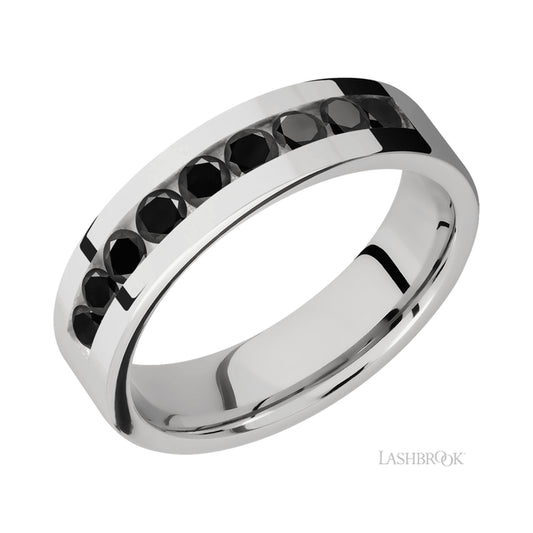 Lashbrook Flat/Cobalt Chrome Band with Black Diamond