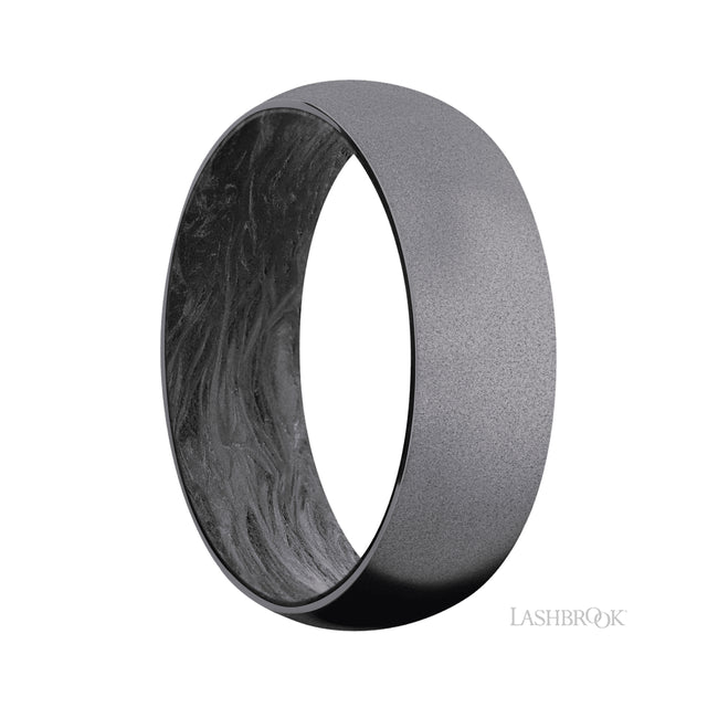 Lashbrook Domed Tantalum Band featuring a Forged Carbon Fiber sleeve