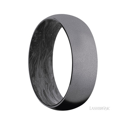 Lashbrook Domed Tantalum Band featuring a Forged Carbon Fiber sleeve