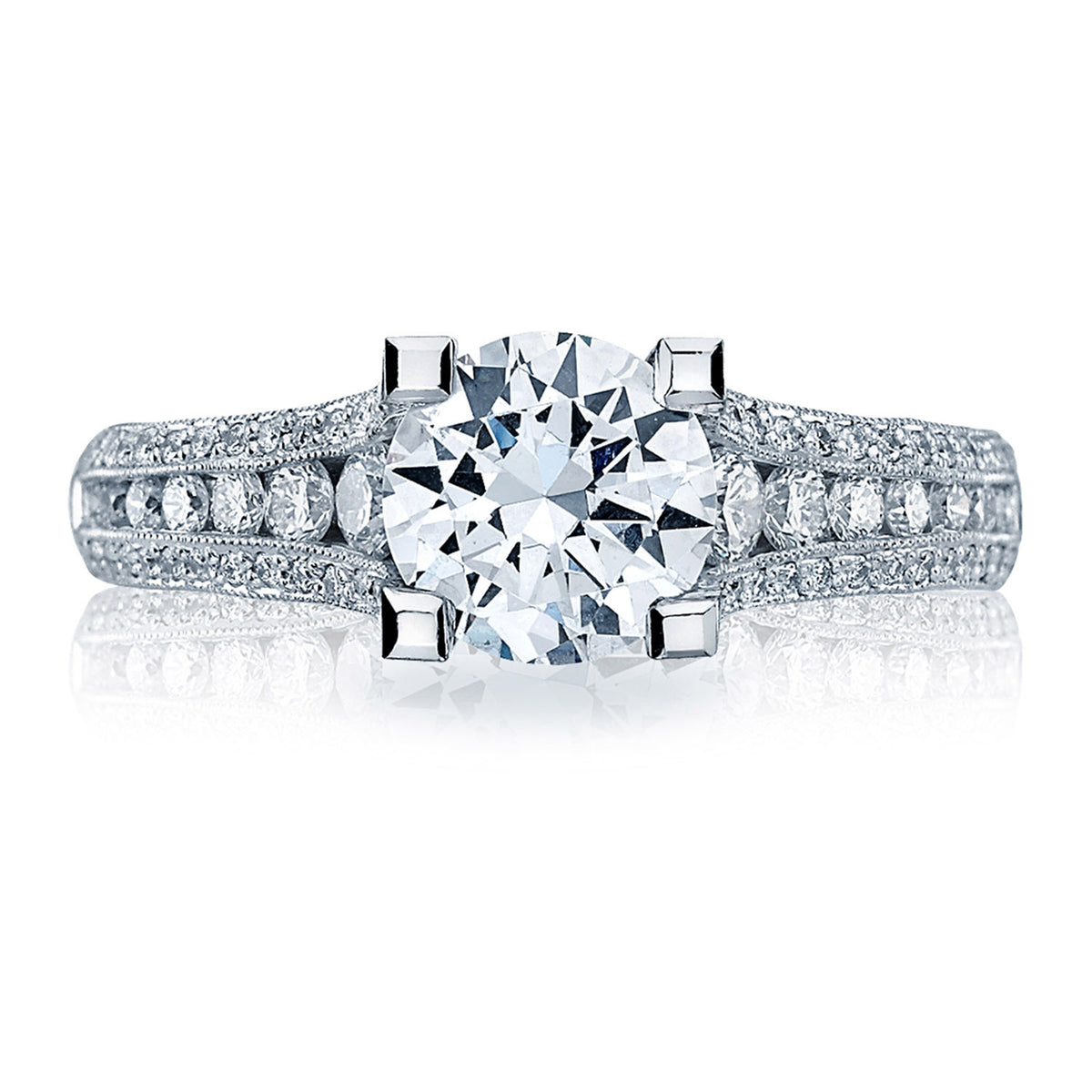 Tacori Platinum Round Solitaire Engagement Ring