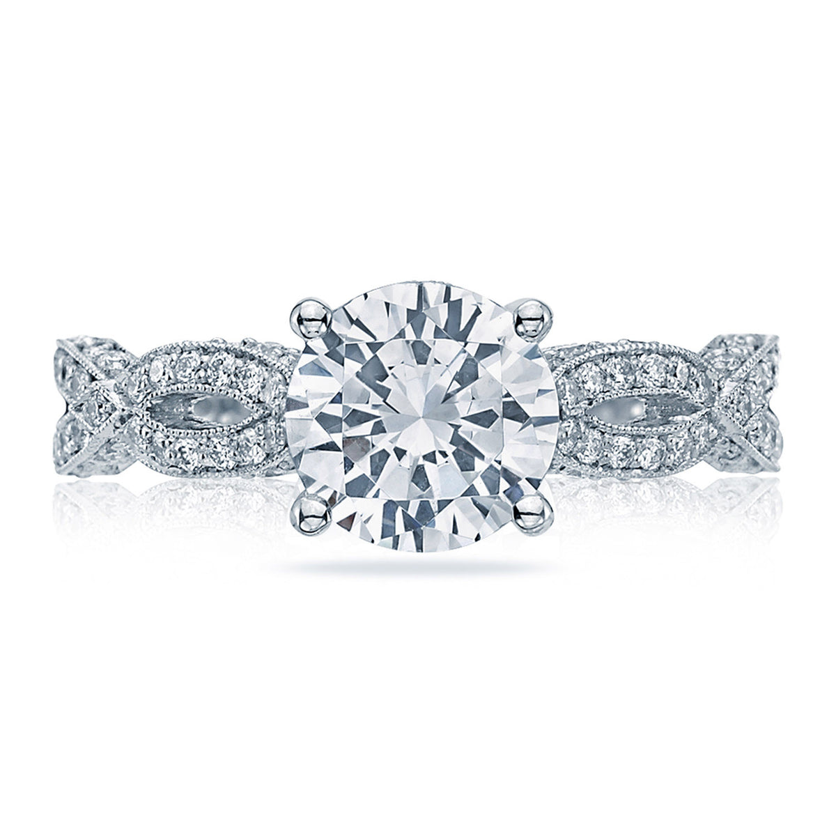 Tacori 18K White Gold Round Solitaire Engagement Ring