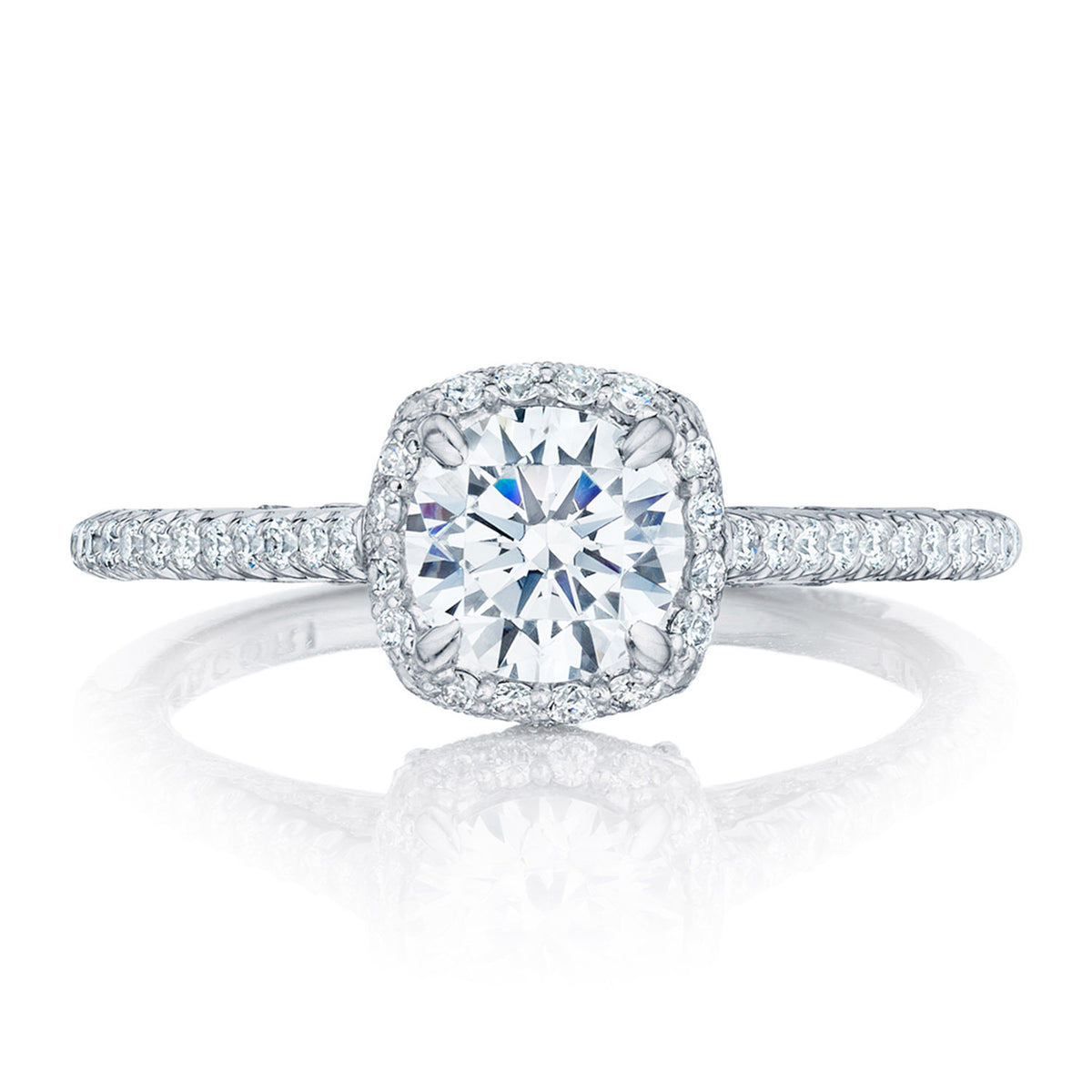 Tacori Platinum Round Bloom Engagement Ring