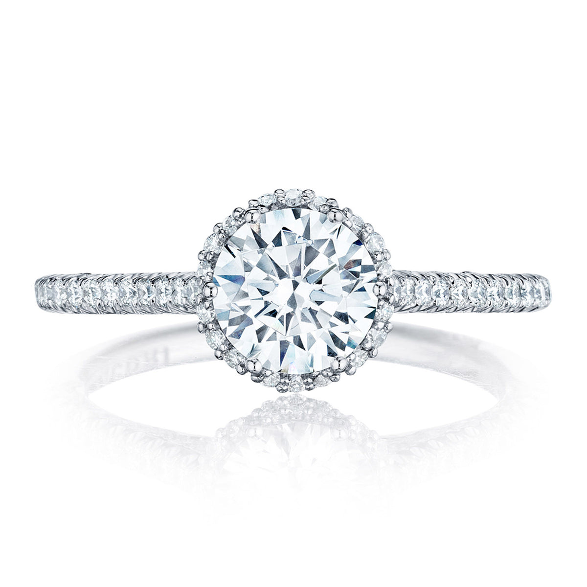 Tacori Platinum Round Bloom Engagement Ring