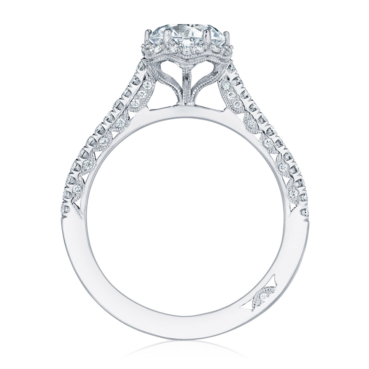Tacori Platinum Round Bloom Engagement Ring