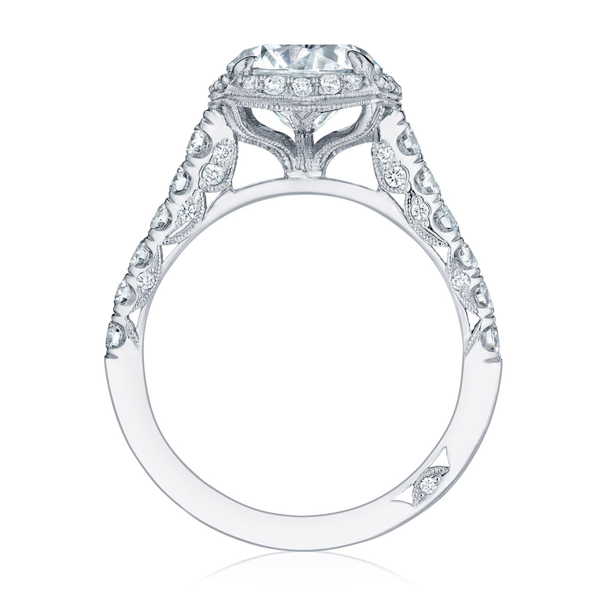 Tacori Platinum Round with Cushion Bloom Engagement Ring
