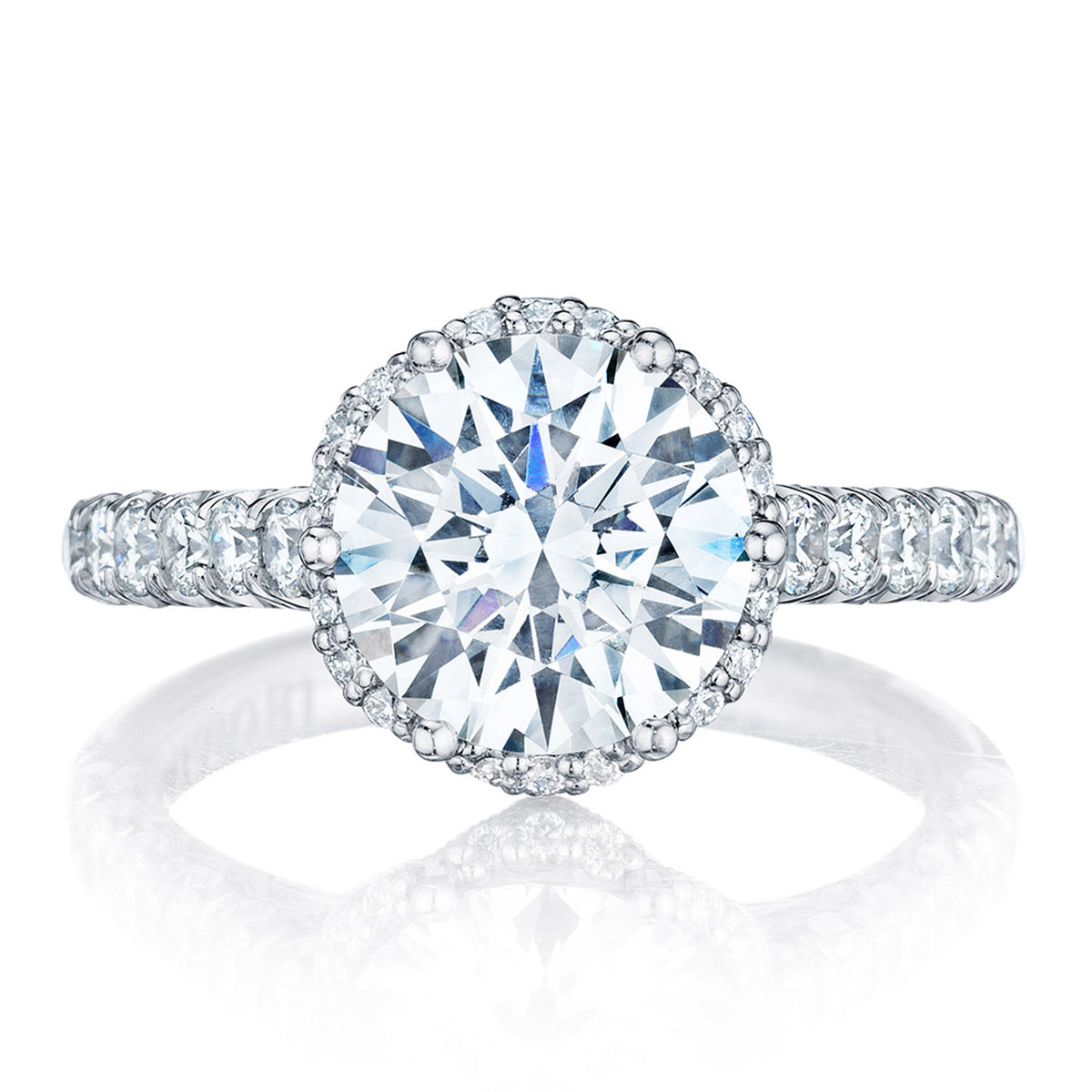 Tacori Platinum Round Bloom Engagement Ring
