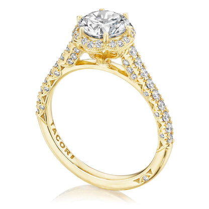 Tacori 18K Yellow Gold Round Bloom Engagement Ring